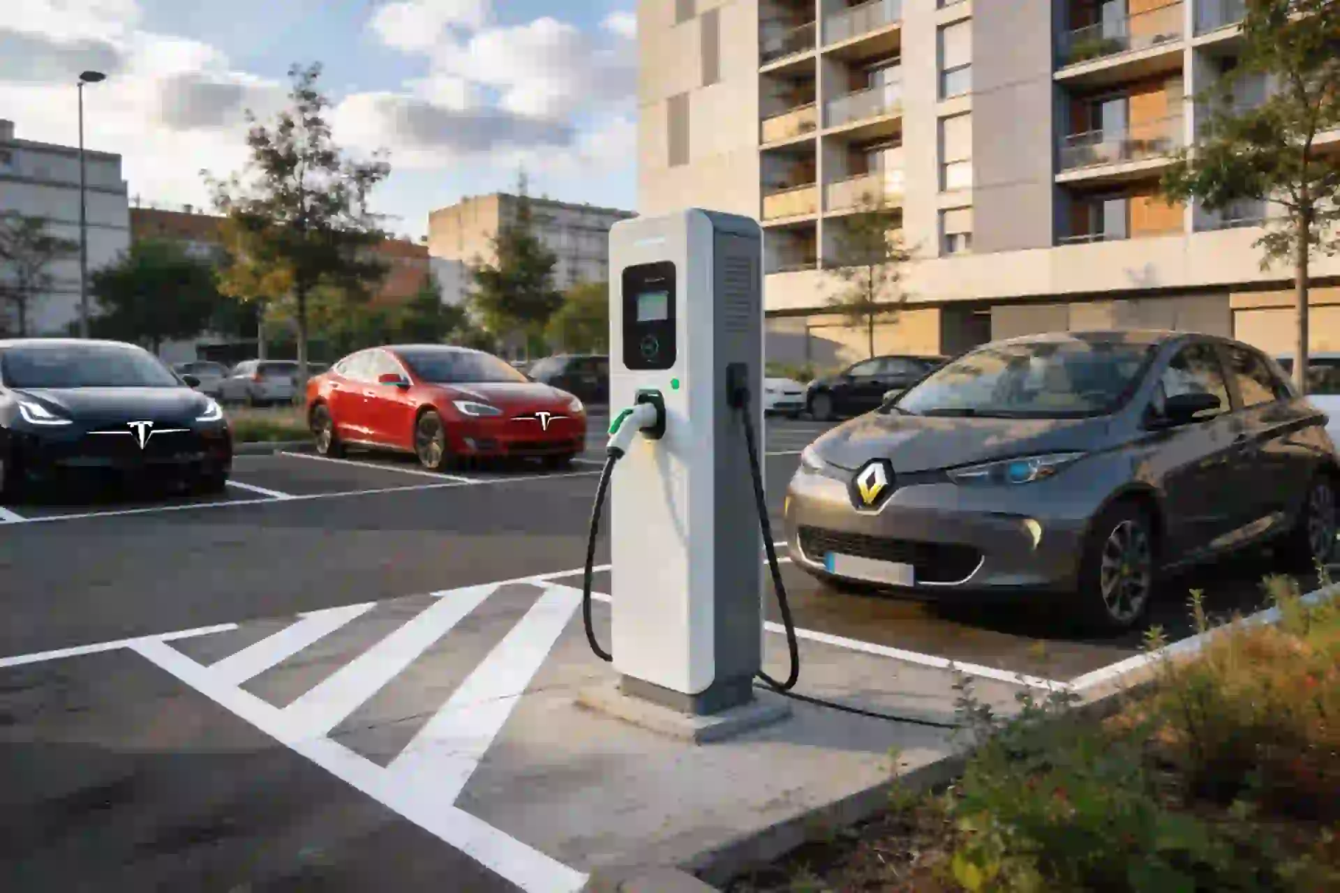 Installation borne de recharge